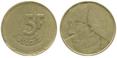 5 франков 1993 Бельгия (VL)