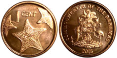 1 цент 2015 Багамские Острова UNC
