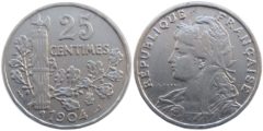 25 сантимов 1904 Франция
