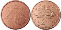 2 евроцента 2015 Греция UNC