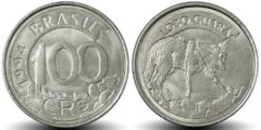 100 крузейро реал 1994 Бразилия - Гривистый волк UNC