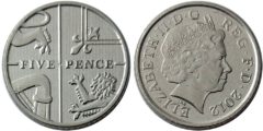 5 пенсов 2012 Великобритания