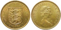 2 новых пенса 1975 остров Джерси