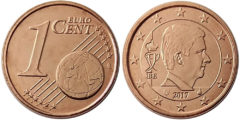 1 евроцент 2017 Бельгия UNC