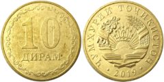 10 дирам 2019 Таджикистан UNC