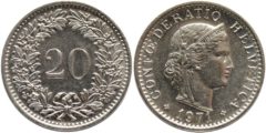 20 раппен 1971 Швейцария