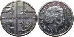 5 пенсов 2010 Великобритания