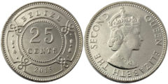 25 центов 2015 Белиз UNC