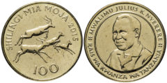 100 шиллингов 2015 Танзания UNC