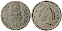 20 центов 2014 Новая Зеландия UNC