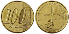 100 кванз 2015 Ангола - 40 лет независимости UNC