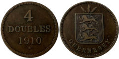 4 дубля 1910 остров Гернси