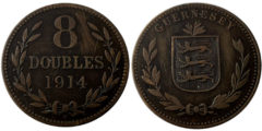 8 дублей 1914 остров Гернси