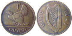 1 пенни 1948 Ирландия
