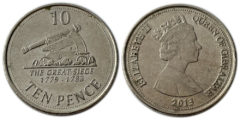 10 пенсов 2013 Гибралтар