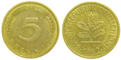5 пфеннигов 1982 "G" ФРГ